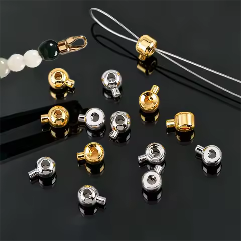 10pcs Stainless Steel Positioning Jewelry Clasp Stopper Bead Crimp Tube End Beads Wire Rondelle Bead
