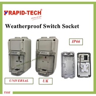 Weatherproof 13A 15A 16A Universal / UK Switch Socket IP66