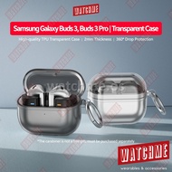 Samsung Galaxy Buds 3 / 3 Pro Case, 2mm Transparent Clear Casing, Full Protection Cover For Buds3, B