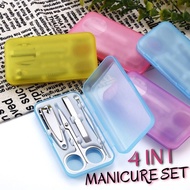 4 pcs Portable Manicure Clipper Set Pedicure Door gift Goodies Box Nail Cutter Nail Scissors Travel Tool Set