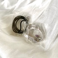 天然瑪瑙晶洞鍍銀切邊鑲紫水晶芽項鍊