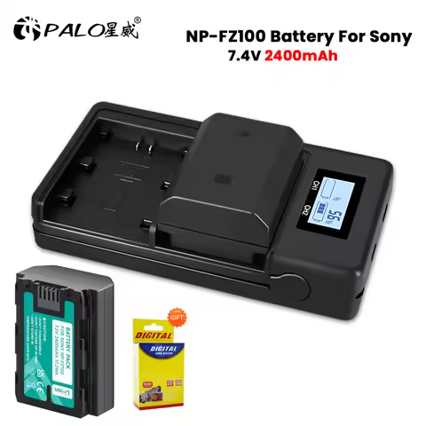 2400mAh NP-FZ100 NP FZ100 NPFZ100 Battery+LCD Dual USB Charger for Sony Alpha A7III A7R III A9 Alpha