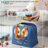 TEALY Insulated Lunch Box Bags, Thermal Bag Portable Cartoon Lunch Bag, Convenience Lunch Box Accessories Dinner Container Handbags Tote Food Small Cooler Bag