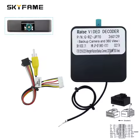 Raise Car LVDS To CVBS AHD Adapter Decoder Video Box For Jeep Wrangler Rubicon Nissan X-Trail Lexus 