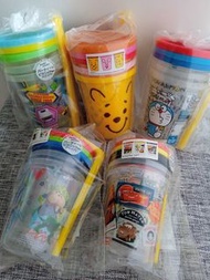 Doraemon/ Tomica/ Disney Winnie the Pooh 小熊維尼/ Cars 反斗車王/ Toy Story 反斗奇兵 日本製水杯 三個裝
