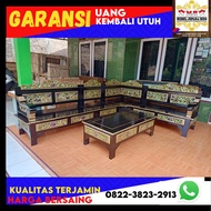 Set kursi tamu sudut bagongkayu jati asli mebel meubel furniture jepara harga promo set minimalis ru