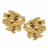 【TORY BURCH】雙T-LOGO造型耳環-金色