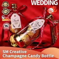 SM Creative Champagne Candy Bottle Wedding Plastic Box Door Gift Christmas Gift