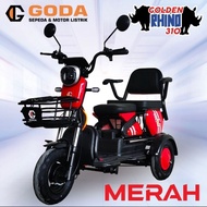 Sepeda Motor Listrik Roda 3 Rhino 310 Goda Maleo 3 Bangku Keranjang