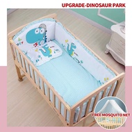 【BABE】Kuna Wooden Crib on sale wooden shelves bed chair crib for baby Rocker Crib with Mosquito Net 