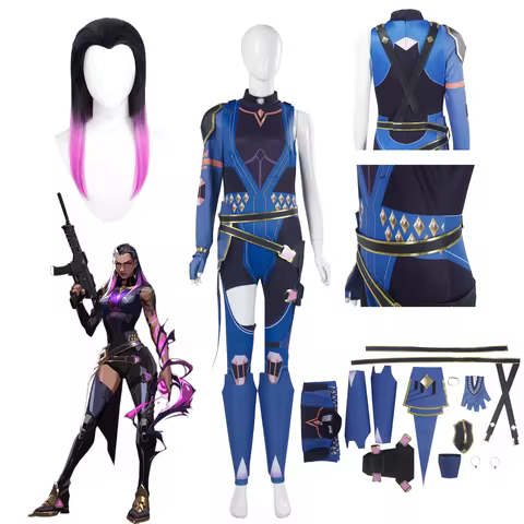 Reyna Cosplay Costume Wig Anime Game Valorant Vampire Zyanya Mondragón Carnival Halloween Comic Part