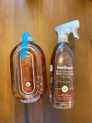 Method daily and wood floor clean set almond 828 ml 清潔 木地板 一套兩枝 英國品牌 天然