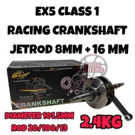 EX5 CLASS 1 SUPER RACING CRANKSHAFT JET ROD 8MM +16MM GL RACING