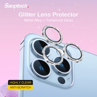 Sanptoch ตัวป้องกันเลนส์กล้องกลิตเตอร์เพชรสำหรับ iPhone 11 / 12 / 13 / 14 Pro Max ฟิล์มกระจกนิรภัย9H 1ชุด