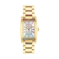 Coach Ladies CO14504347 Coach Reese Multi-Color Crystal Gold-Tone IP Watch 24 mm.