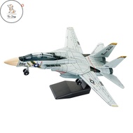 DC] 1:72 Scale F-14 Tomcat Fighter Jet Model - White & ck ABS Plastic Aircraft With Detailed Design,