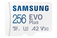Samsung - 256GB EVO plus microSD XC 記憶卡 支援 U3, Class 10 速度等級, 高達 130MB/s 的可靠傳輸速度