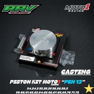 Moto1 Pen 13 Casting Piston Kit Size 54/55.25/56/58/58.5/59/61/62/6364/65/66/67/68/69/70/72 Raw Pist