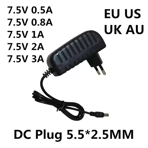 Universal AC 100-240V to DC 7.5V 0.5A 0.8A 1A 2A 3A Switching Power Supply 7.5 V Volt Converter powe