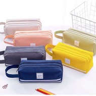 pencil case 2 compartment pouch stationery  kotak pensel pencil box