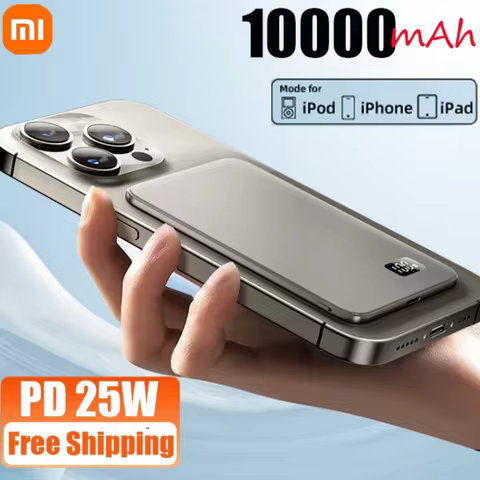 Xiaomi 10000mAh Thin Magnetic Wireless Power Bank PD25W Fast Charging Portable External Battery for