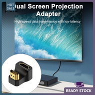 QCA Tv Hdmi-compatible Adapter Ultra-high-definition Video Adapter 180 Degree Hdmi-compatible Male to Female Adapter 8k60hz Hd Output Converter Plug and Play with Indicator