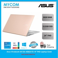 Asus Vivobook K413E-AEB251TS 14" FHD Laptop Gold (i5-1135G7/8GB/512GB SSD/INTEL/W10H/PRELOAD M.OFFICE H&amp;S)