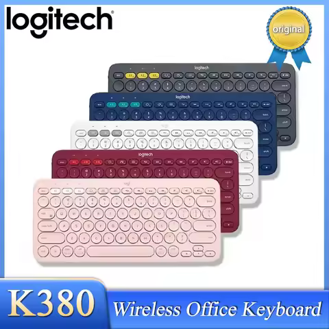 Logitech K380 Wireless Bluetooth Keyboard Multi-Device Portable Slim Keyboard to Bussiness Office Fo