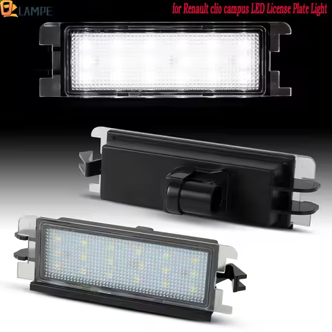 1PC/2PCS 18 SMD Super Brightness White LED License Plate Light for Renault clio II 1998-2004 clio ca