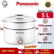 Multifunctional Electric Cooker 5L Rice Cooker 3 Gear Electric Hot Pot Non-Stick Pot With Steamer St