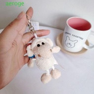 AEROGEM Alpaca Plush Keychain Kids Gift Handmade Animal Keyring Bag Decoration Backpack Accessory Al