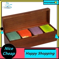 Tea Bag Storage Wood Tea Bag Storage Box Tea Station Organizer 4 Compartment Tea Storage for Tea and