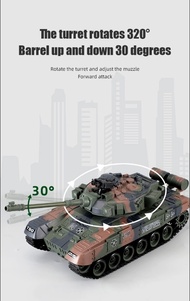 รถถังทหาร BATTLE TANK M1A2 Abrams 1/18 RC บังคับวิทยุ  2.4GHz USA ZY021-817