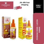 CAP KAKI TIGA PROVIDONE IODINE/LOSYEN KUNING 30ML/60ML (ANTISEPTIC SOLUTION)