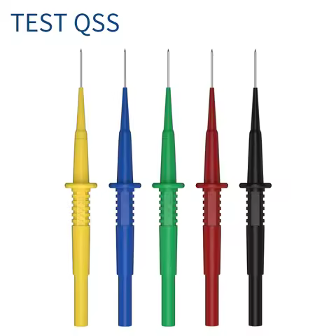 QSS 5PCS Test Probe Tips Electrical Diagnostic Tools Auto Multimeter Test Leads Extension Back Pierc