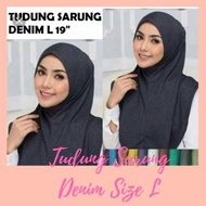 [Size L] Tudung Sarung Denim Soft Awning