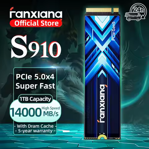 Fanxiang S910 Max/Pro M.2 SSD 14000MB/s 1TB 2TB 4TB PCIe 5.0 M.2 NVMe 2.0 With Dram Cache Internal S