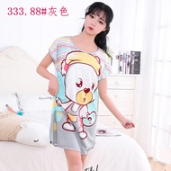 Baju Tidur Wanita Ready Stok Local Nightdress Pajamas Cartoon Pattern Nightgown