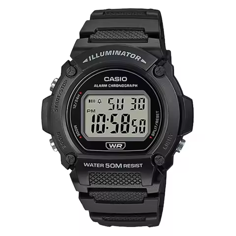 Casio W219H Series | Men’s Digital Watch | 50M WR | LED Illuminator | 100 SEC Chronograph | 1/100 SE