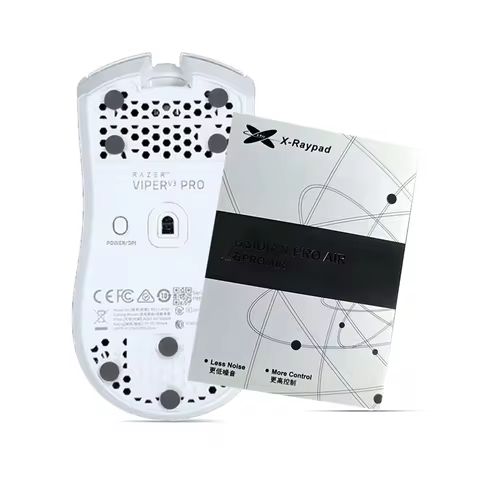 X-Raypad Obsidian PRO Air U-PE Universal D6.5mm Dot Mouse Skates – Durable. Quiet. Control