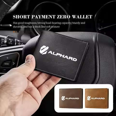 Car Thin Canvas Wallets Card Documents Storage Pocket Wallet Accessories For Toyota Alphard Vellfire