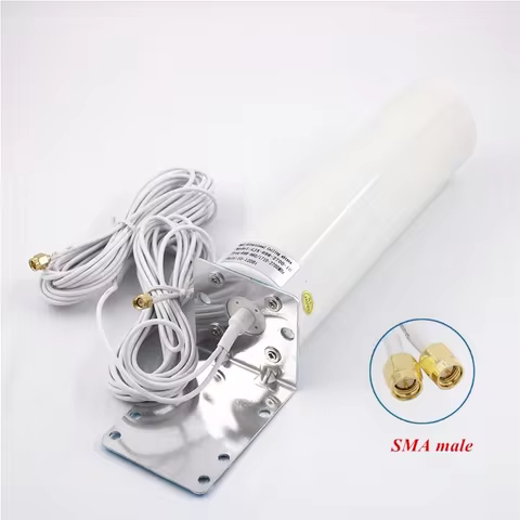 2025 New 6000 MHZ 6GHz 5G 4G 3G WiFi Antenna Mimo 360 Degree Omni Directional Antenna with SMA TS9 C