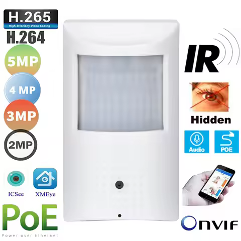 2MP 3MP 4MP 5MP Audio POE Night Vision Mini Ip Camera 940nm Infrared IR Led PIR Style H264 H265 P2P 