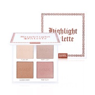 IMAGIC Highlighter Powder Palette Shimmer Face Contouring Highlight Face Bronzer Makeup 4 Colors