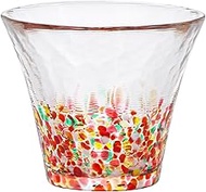 ADERIA F75418 Tsugaru Vidro Fukei Cup with Mt. Momijiyama 2.5 fl oz (75 ml), Gift Box, Made in Japan