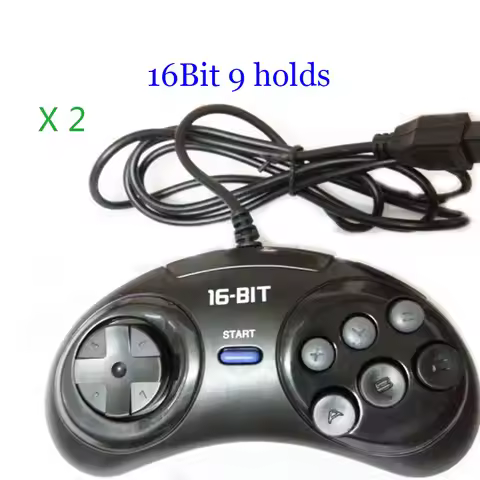 2pcs/1pc Game controller for SEGA Genesis for 16 bit handle controller 6 Button Gamepad for SEGA MD 