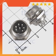 [3 Pieces]- GX16-7P 7-Pin Straight Male Round Connector 4A 125V
