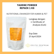Ready Siap Kirim!! Unik TAURINE POWDER 99 PURE Repack 1 kg Murah