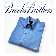 original BROOKS BROTHERS long sleeve faded blue jeans shirt