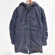 DKNY JEANS 膠質臂章 肘補強 長版 羽絨外套 M號